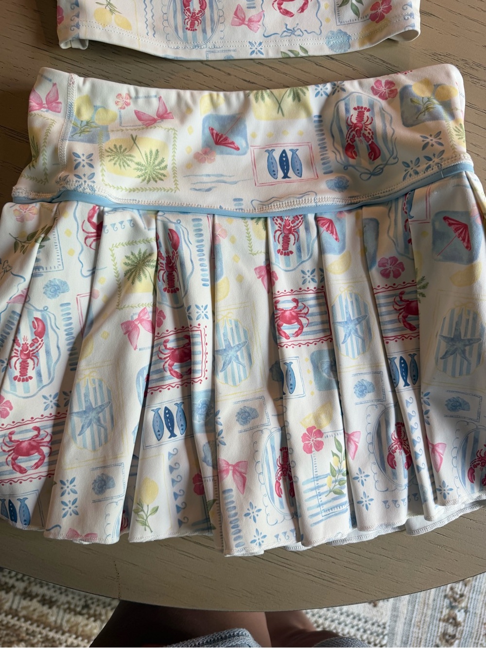 AS Revival set Coastal Lobster Print set -blue and cream - Picture 5 of 7